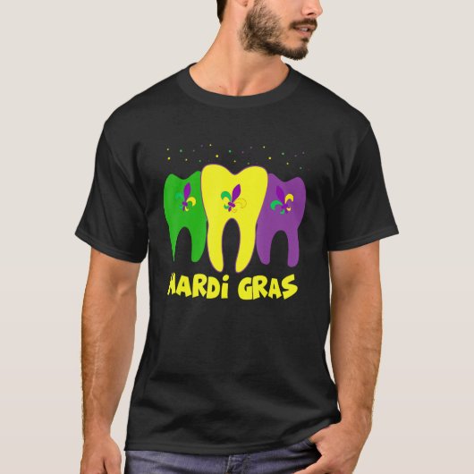 Dental Squad Margi Gras Dental Hygienic & Dental T-Shirt (Vorderseite)