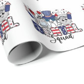 Dental Squad Niedlich Dentist Hygienist 4. Juli Geschenkpapier (Rolleneckpunkt)