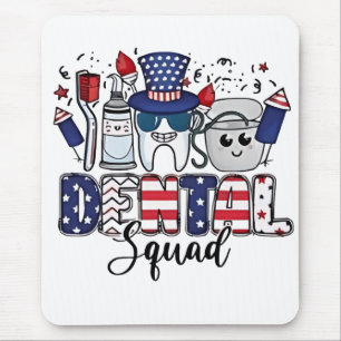 Dental Squad Niedlich Dentist Hygienist 4. Juli Mousepad