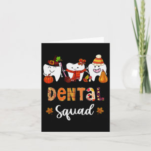 Dental Squad Pumpkin Herbstlaubs Zahnarzt als Karte