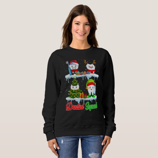 Dental Squad Santa Elf Reindeer Christmas Tree Tee (Vorne ganz)