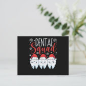 Dental Squad Teeth Dentist Merry Christmas Postkarte (Stehend Vorderseite)
