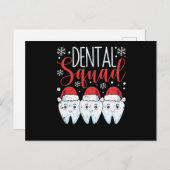 Dental Squad Teeth Dentist Merry Christmas Postkarte (Vorne/Hinten)