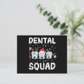 Dental Squad Teeth Dentist Merry Christmas Postkarte (Stehend Vorderseite)