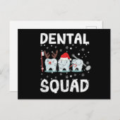 Dental Squad Teeth Dentist Merry Christmas Postkarte (Vorne/Hinten)