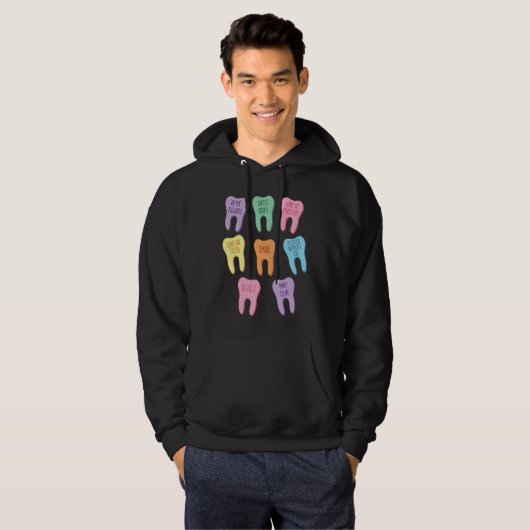 Dental Squad Teeth Dentist Valentine's Day Dental Hoodie (Vorne ganz)