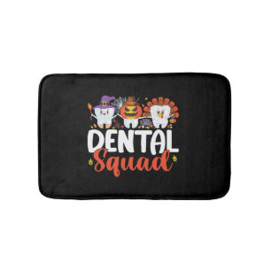 Dental Squad Tooth Dentist Erntedank Halloween Badematte