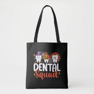 Dental Squad Tooth Dentist Erntedank Halloween Tasche
