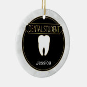 Dental 🦷 Student - Weißer Marmor Keramik Ornament (Rechts)
