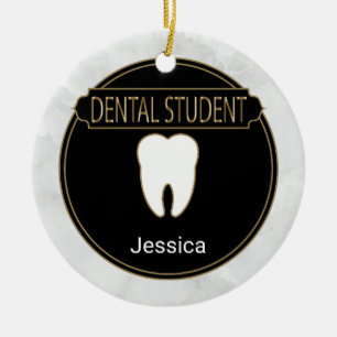 Dental 🦷 Student - Weißer Marmor Keramik Ornament