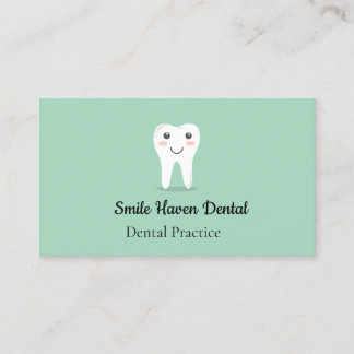 Dental Studio Lächeln Zahn Grün/Weiß Farbe Visitenkarte