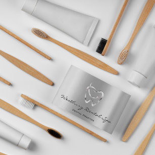 Dental Studio Lmile Logo Silver Health Dentist Visitenkarte