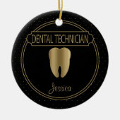 Dental 🦷 Techniker Keramik Ornament (Vorne)