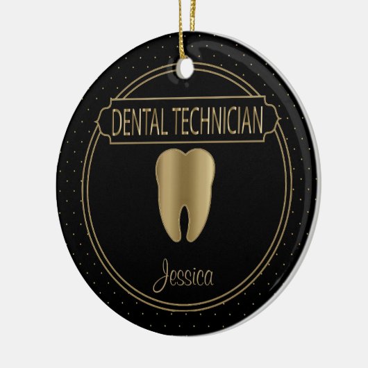 Dental 🦷 Techniker Keramik Ornament (Links)