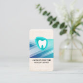 Dental | Tooth Icon Visitenkarte (Stehend Vorderseite)