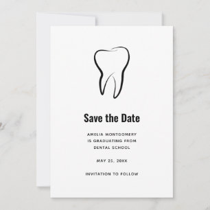 Dental Tooth Medical Graphic Abschluss Save The Date