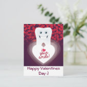 Dental Valentine Postkarte (Stehend Vorderseite)