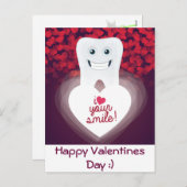 Dental Valentine Postkarte (Vorne/Hinten)