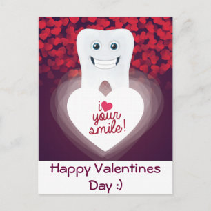 Dental Valentine Postkarte