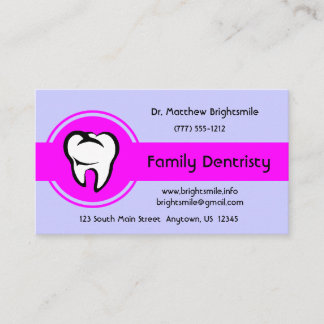 Dental White Tooth Bold Magenta Center Streifen Terminkarte