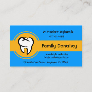 Dental White Tooth Fett Golden Yellow Strip Terminkarte