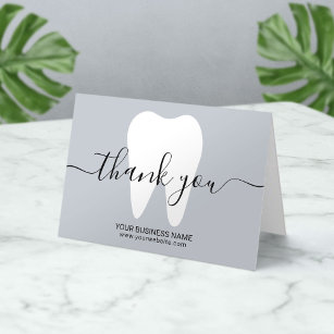 Dental White Tooth Schlicht Blue Dentist Vielen Da Dankeskarte