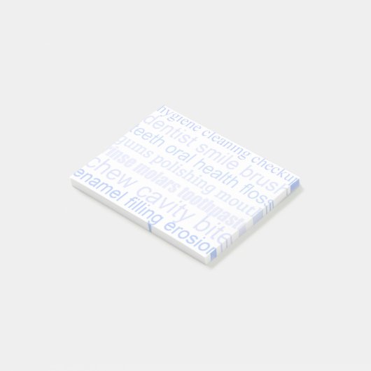 Dental Word Art Post-it Klebezettel (angewinkelt)