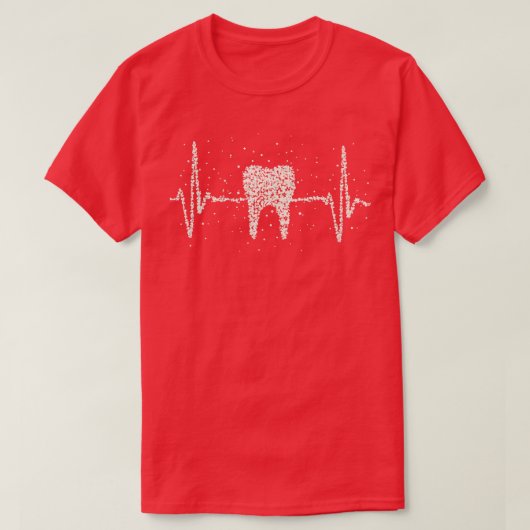 Dentalassistent Heartbeat T-Shirt (Design vorne)