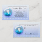Dentalcare der weißen zahnmedizinische terminkarte (Vorne/Hinten)