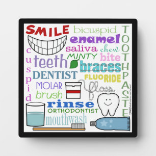 Dentale Begriffe Subway Art Fotoplatte