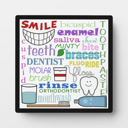 Dentale Begriffe Subway Art Fotoplatte (Vorderseite)