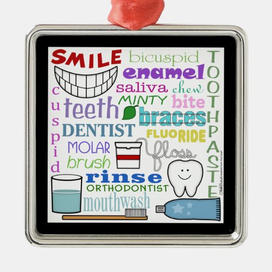 Dentale Begriffe Subway Art Ornament Aus Metall (Vorne)