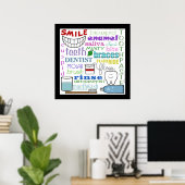 Dentale Begriffe Subway Art Poster (Heimbüro)