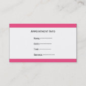 Dentale Visitenkarten mit Terminkarte (Rückseite)