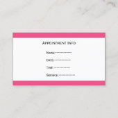 Dentale Visitenkarten mit Terminkarte (Rückseite)