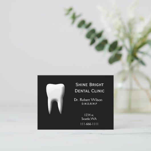 Dentale Visitenkarten mit Terminkarte (Stehend Vorderseite)