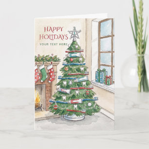 Dentaler Weihnachtsbaum Zahnarzt Weihnachtsfeierta Feiertagskarte