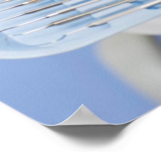 Dentalhygienischer Haltetablett Poster (Ecke)