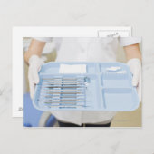 Dentalhygienischer Haltetablett Postkarte (Vorne/Hinten)