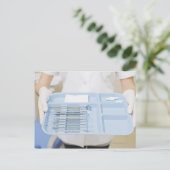 Dentalhygienischer Haltetablett Postkarte (Stehend Vorderseite)