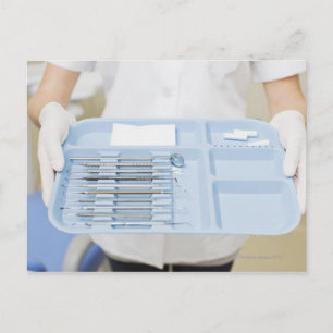 Dentalhygienischer Haltetablett Postkarte