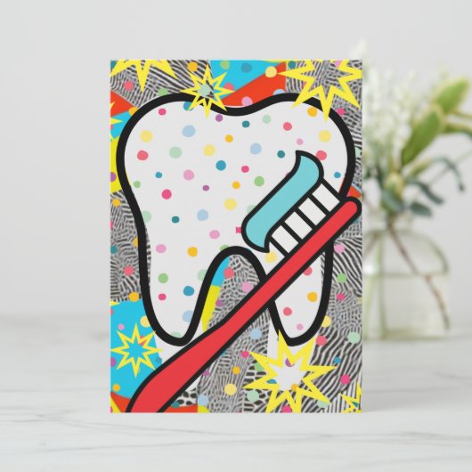 Dentalkunst Feiertagskarte (Stehend Vorderseite)