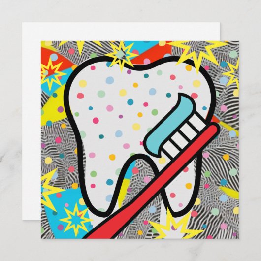 Dentalkunst Feiertagskarte (Vorne/Hinten)