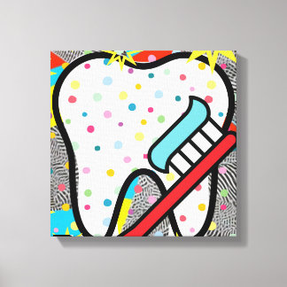 Dentalkunst Leinwanddruck