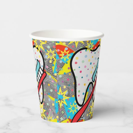 Dentalkunst Pappbecher (Rückseite)