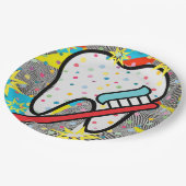 Dentalkunst Pappteller (Schrägansicht)