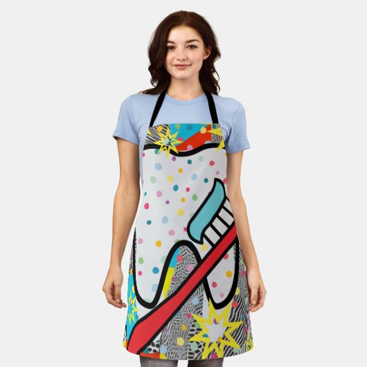 Dentalkunst Schürze (Getragen)