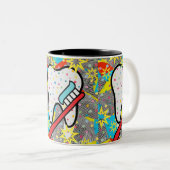 Dentalkunst Zweifarbige Tasse (VorderseiteRechts)