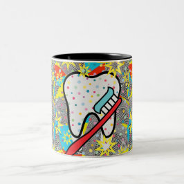 Dentalkunst Zweifarbige Tasse