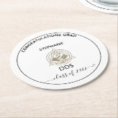  Dentalschule Caduceus Graduation Party Runder Pappuntersetzer (Angewinkelt)